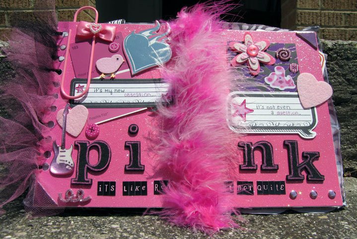 Pink Art Journal spread