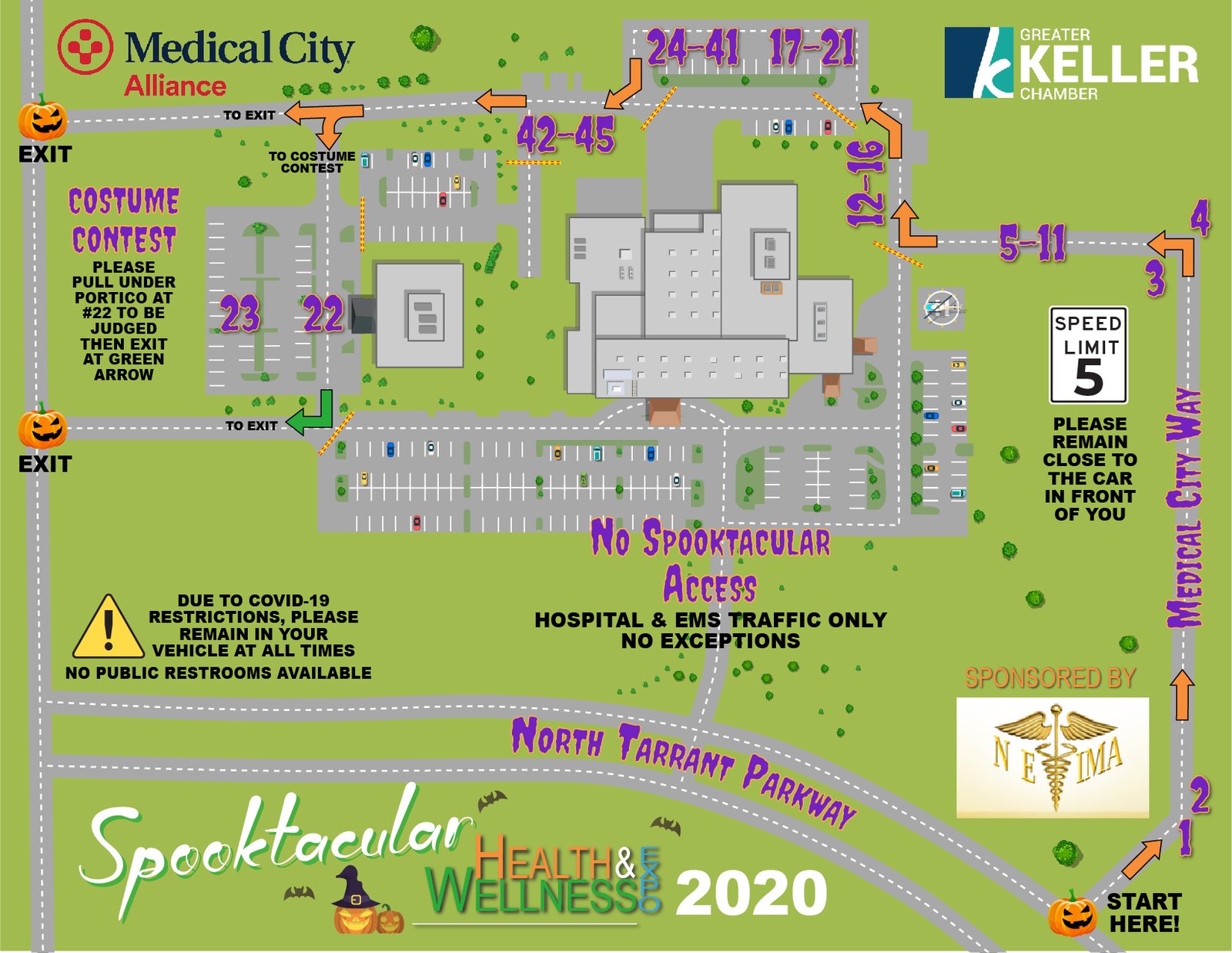 Medical City Spooktacular map