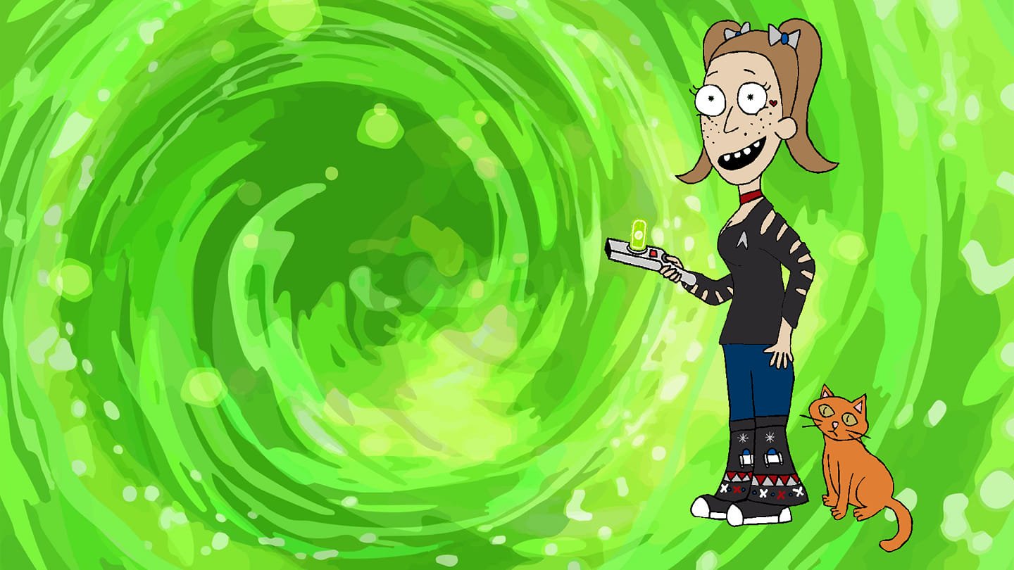 Rick & Morty style self portrait