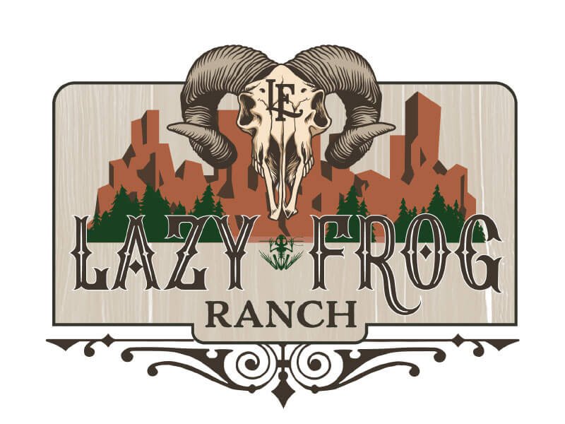 Lazy Frog Ranch logo (for Ranch House Designs)