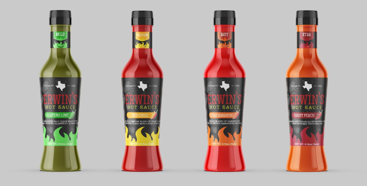 Erwin's Hot Sauce 4-sauce concept