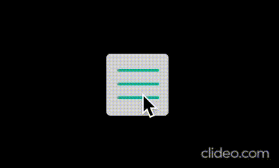 Hamburger menu microinteraction animation