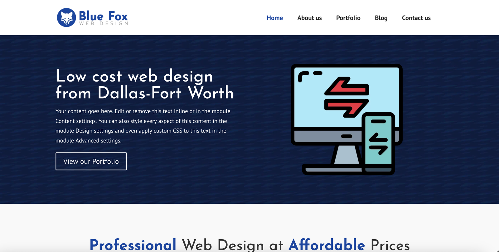 Blue Fox Web Design (case study)