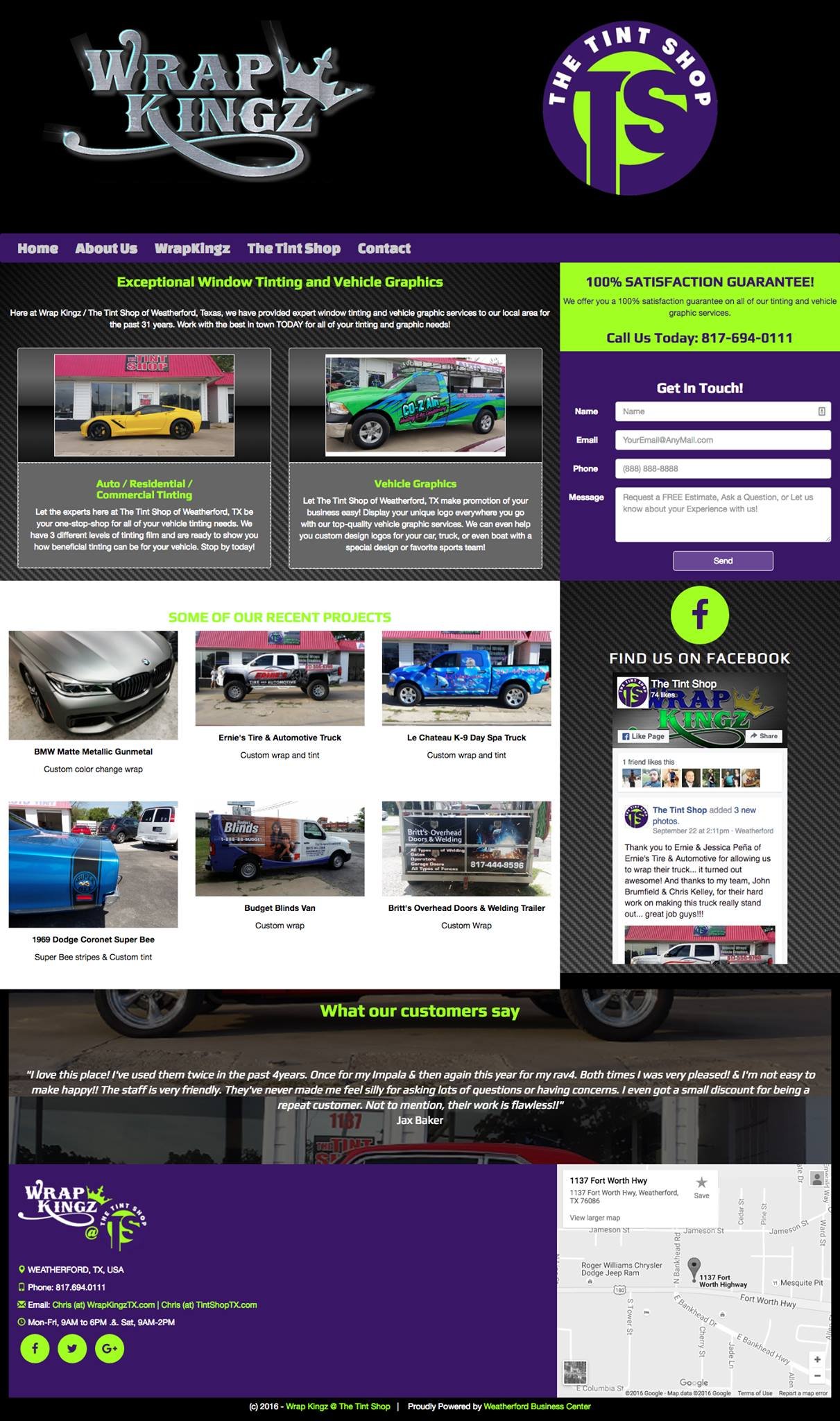 Wrap Kingz & The Tint Shop website